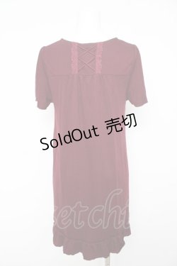 画像2: axes femme / 縦切り替えブロッキングチュニック M ワイン Y-26-02-15-172-AX-TO-SZ-ZY