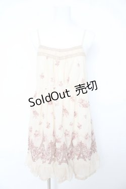 画像1: axes femme / エッフェル塔パネル柄チュニック M 生成り Y-26-02-15-175-AX-TO-SZ-ZY