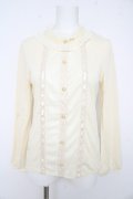 axes femme / プチスタンド襟ブラウス風プルオーバー M 生成り Y-26-02-15-018-AX-TO-IG-ZY