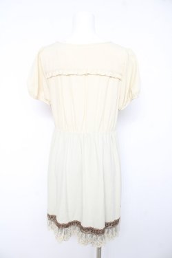 画像2: axes femme / レジメン重ね着風チュニ M 生成り Y-26-02-15-178-AX-OP-SZ-ZY