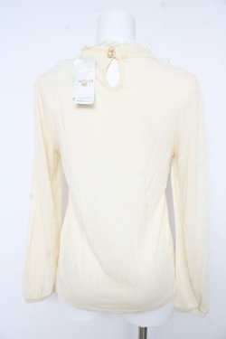 画像2: axes femme / プチスタンド襟ブラウス風プルオーバー M 生成り Y-26-02-15-018-AX-TO-IG-ZY