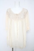 axes femme / オフショルカギ針編みブラウス M 生成り Y-26-02-15-022-AX-TO-IG-ZY