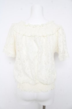 画像2: axes femme / レースシャーリングプルオーバー M オフシロ Y-26-02-15-023-AX-TO-IG-ZY