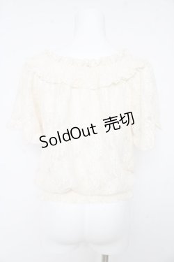 画像2: axes femme / 総レースクロプトトップス M アイボリー Y-26-02-15-024-AX-TO-IG-ZY