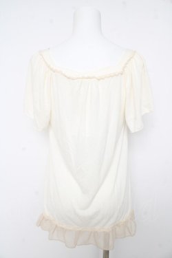 画像2: axes femme / フラワーレースTシャツ M オフシロ Y-26-02-15-025-AX-TO-IG-ZY