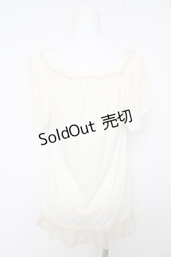 画像2: axes femme / フラワーレースTシャツ M オフシロ Y-26-02-15-025-AX-TO-IG-ZY