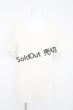 画像1: axes femme / ローズレースTシャツ M 生成り Y-26-02-15-028-AX-TO-IG-ZY