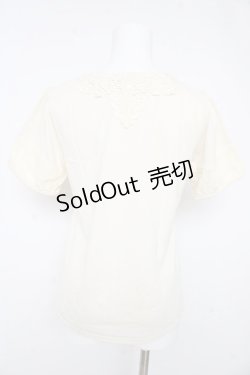 画像2: axes femme / ローズレースTシャツ M 生成り Y-26-02-15-028-AX-TO-IG-ZY