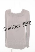 axes femme / 胸元ラメレース使いインナープルオーバー L ブラウン Y-26-02-15-034-AX-TO-IG-ZY