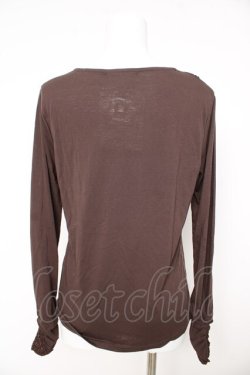 画像2: axes femme / 胸元ラメレース使いインナープルオーバー L ブラウン Y-26-02-15-034-AX-TO-IG-ZY