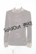 axes femme / ファー襟カットソー M ブラウン Y-26-02-15-036-AX-TO-IG-ZY
