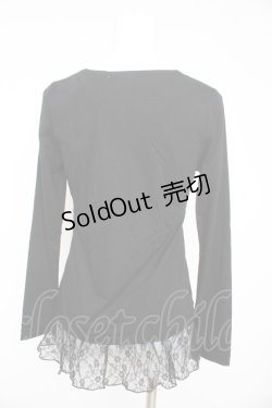 画像2: axes femme / レースフリルカットソー M クロ Y-26-02-15-037-AX-TO-IG-ZY