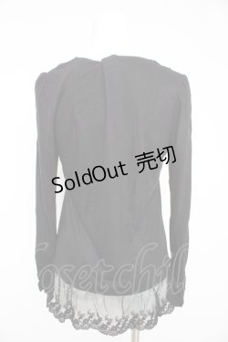 画像2: axes femme / 裾レースカットソー M クロ Y-26-02-15-038-AX-TO-IG-ZY