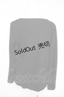 画像2: axes femme / ボレロ風カットソー M クロ×アイボリー Y-26-02-15-041-AX-TO-IG-ZY