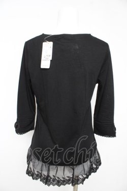 画像2: axes femme / 袖口Bigビジューインナープルオーバー M クロ Y-26-02-15-043-AX-TO-IG-ZY