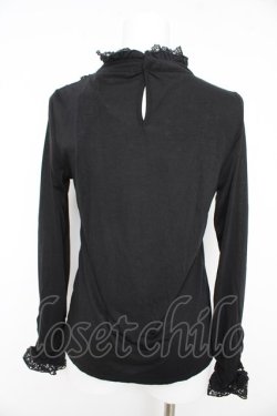 画像2: axes femme / 薔薇コサージュ付きタートル M クロ Y-26-02-15-046-AX-TO-IG-ZY