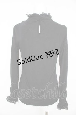 画像2: axes femme / 薔薇コサージュ付きタートル M クロ Y-26-02-15-046-AX-TO-IG-ZY