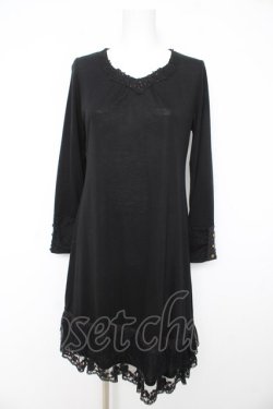 画像1: axes femme / カットソーインナーワンピ M クロ Y-26-02-15-047-AX-TO-IG-ZY