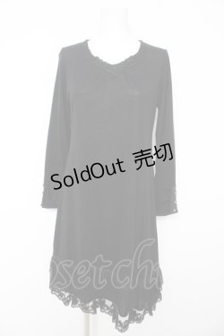 画像1: axes femme / カットソーインナーワンピ M クロ Y-26-02-15-047-AX-TO-IG-ZS