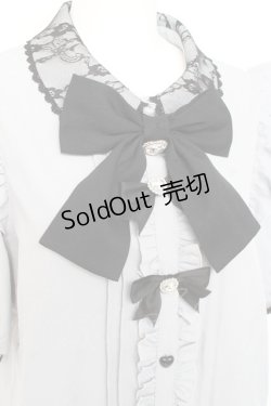 画像3: DearMyLove / ビジューハートリボンフリルブラウス 3L サックス Y-26-02-17-029-EL-BL-SZ-ZY