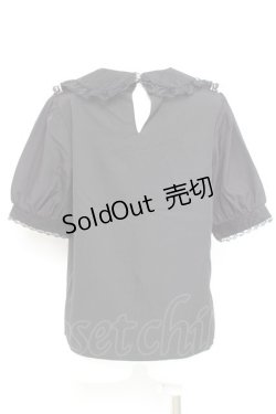 画像2: majoretty / MRラッフルビジューブラウス L 黒 Y-26-02-17-030-LO-BL-SZ-ZY