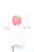 Emily Temple cute / Creamy StrawberryBIGTシャツ  ピンク Y-26-02-17-035-ET-TS-SZ-ZY