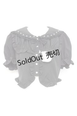 画像1: Ank Rouge / コルセットセーラーリボンブラウス M 黒 Y-26-02-17-036-CA-BL-SZ-ZY