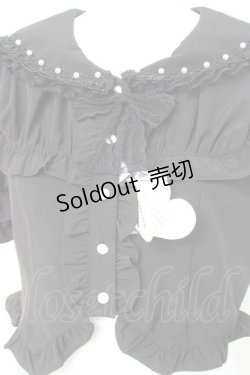 画像3: Ank Rouge / コルセットセーラーリボンブラウス M 黒 Y-26-02-17-036-CA-BL-SZ-ZY