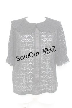 画像1: m petit by misako / AOKレースブラウス  黒 Y-26-02-17-037-LO-BL-SZ-ZY