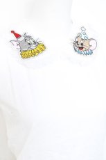 画像3: Nile Perch / TOM and JERRY ワッペンカットソー  白 Y-26-02-17-040-LO-TO-SZ-ZS (3)
