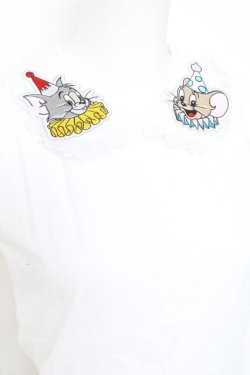 画像3: Nile Perch / TOM and JERRY ワッペンカットソー  白 Y-26-02-17-040-LO-TO-SZ-ZY