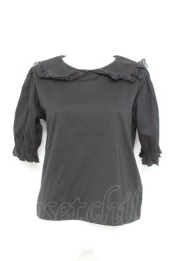 画像1: m petit by misako / 丸襟プルオーバー M 黒 Y-26-02-17-044-LO-TO-SZ-ZY