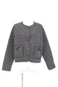 m petit by misako / クロミタフタハートキルトジャケット L 中黒 Y-26-02-17-045-LO-JA-SZ-ZY