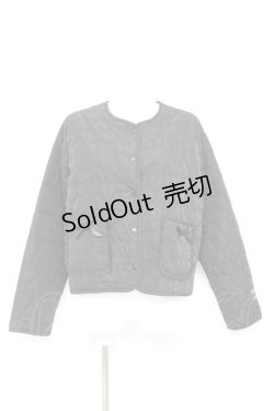 画像1: m petit by misako / クロミタフタハートキルトジャケット L 中黒 Y-26-02-17-045-LO-JA-SZ-ZT0220E