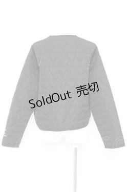 画像2: m petit by misako / クロミタフタハートキルトジャケット L 中黒 Y-26-02-17-045-LO-JA-SZ-ZT0220E