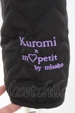 画像3: m petit by misako / クロミタフタハートキルトジャケット L 中黒 Y-26-02-17-045-LO-JA-SZ-ZY