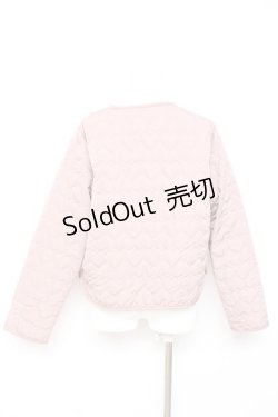 画像2: m petit by misako / マイメロタフタハートキルトジャケット L 濃桃 Y-26-02-17-046-LO-BL-SZ-ZY