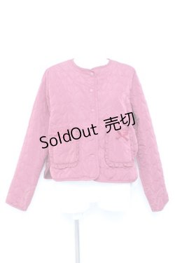 画像1: m petit by misako / キティタフタハートキルトジャケット L 濃赤 Y-26-02-17-047-LO-JA-SZ-ZT0220E