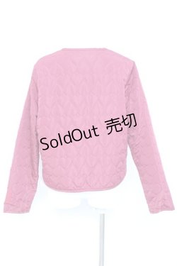 画像2: m petit by misako / キティタフタハートキルトジャケット L 濃赤 Y-26-02-17-047-LO-JA-SZ-ZT0220E