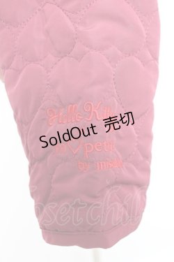 画像3: m petit by misako / キティタフタハートキルトジャケット L 濃赤 Y-26-02-17-047-LO-JA-SZ-ZT0220E