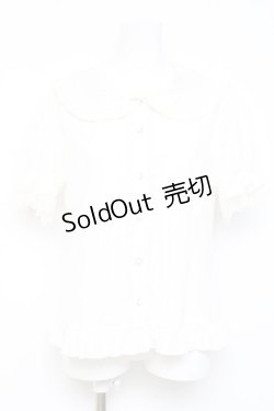 画像1: lolitimes / 刺繍フリルブラウス  白 Y-26-02-17-049-LO-BL-SZ-ZY