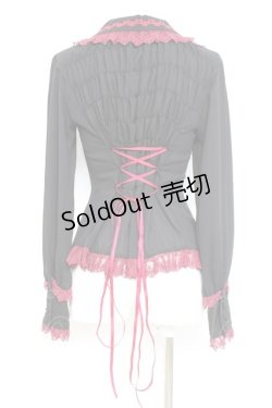 画像3: Vallee lys / Dreams Ladder Lace Long Sleeved Blouse  ブラック×ワイン Y-26-02-17-052-GO-BL-SZ-ZY