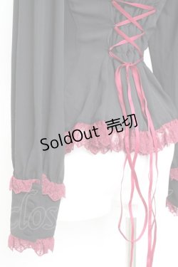 画像4: Vallee lys / Dreams Ladder Lace Long Sleeved Blouse  ブラック×ワイン Y-26-02-17-052-GO-BL-SZ-ZY