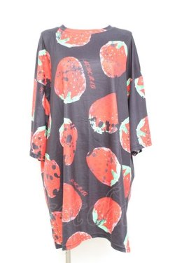 画像1: ACDC RAG / 毒苺半袖ストレッチヒージTシャツ  黒 Y-26-02-17-059-PU-TO-SZ-ZY