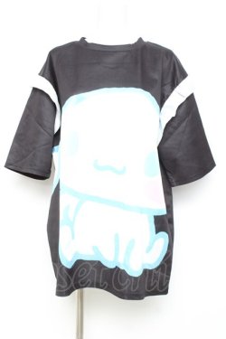 画像1: ACDC RAG / シナモン フリルT  黒 Y-26-02-17-062-PU-BL-SZ-ZY