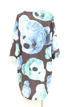 画像2: TRAVAS TOKYO / ベア総柄Tシャツ  黒 Y-26-02-17-064-PU-TO-SZ-ZY