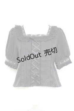 画像1: DearMyLove / 蝶々チャームチョーカーレースアップハトメブレードブラウス L 黒 Y-26-02-17-067-EL-BL-SZ-ZY