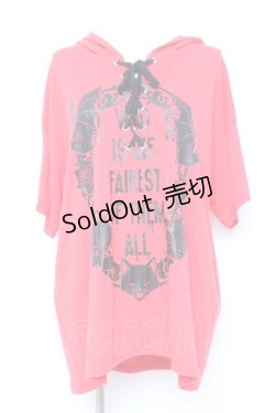 画像1: LISTEN FLAVOR / 黒猫袖リングパーカー F 赤 Y-26-02-17-070-PU-TO-SZ-ZY