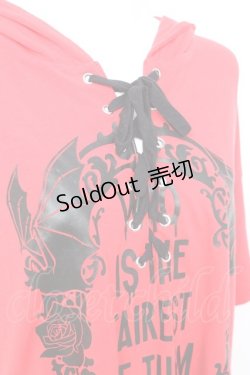 画像4: LISTEN FLAVOR / 黒猫袖リングパーカー F 赤 Y-26-02-17-070-PU-TO-SZ-ZY