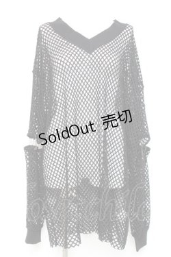 画像1: REFLEM / セパレートスリーブメッシュL/S Tee F ブラック Y-26-02-17-071-PU-TS-SZ-ZY